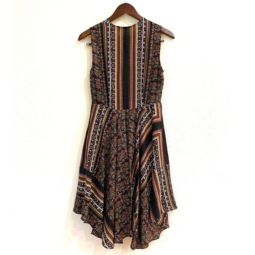 NEW A.L.C. Silk-Crepe Scarf Print Sleeveless Dress Size 2 - Picture 7 of 11